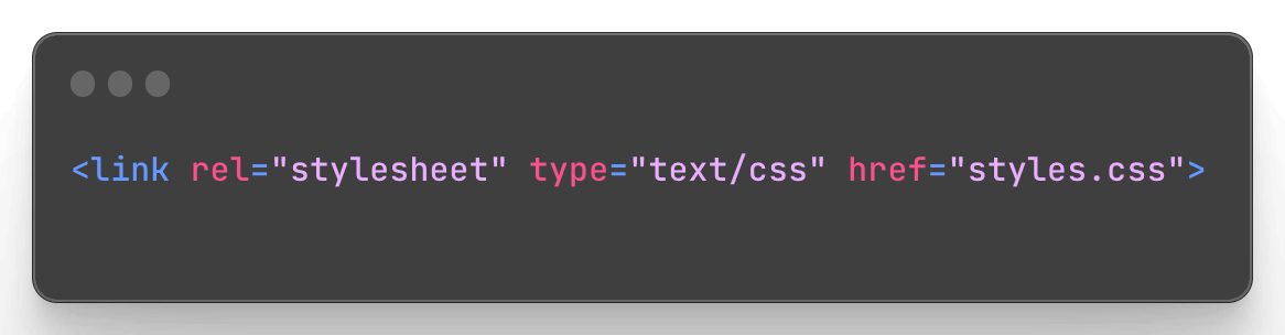 HTML code for linking a CSS stylesheet