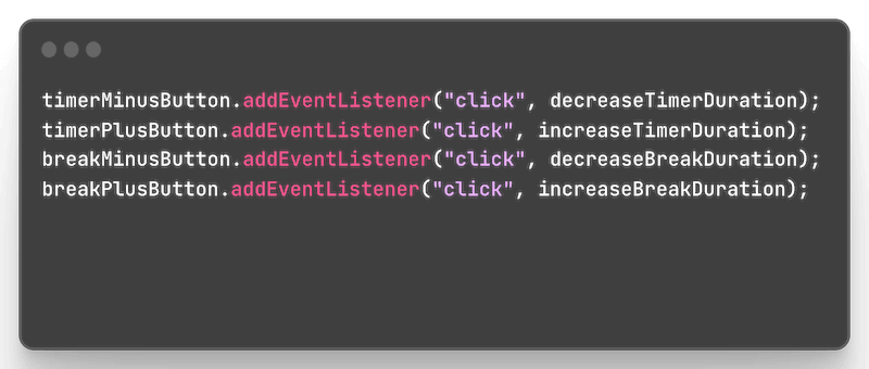 Javascript code