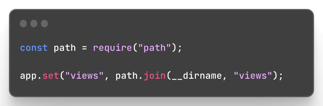 javascript code to create a path